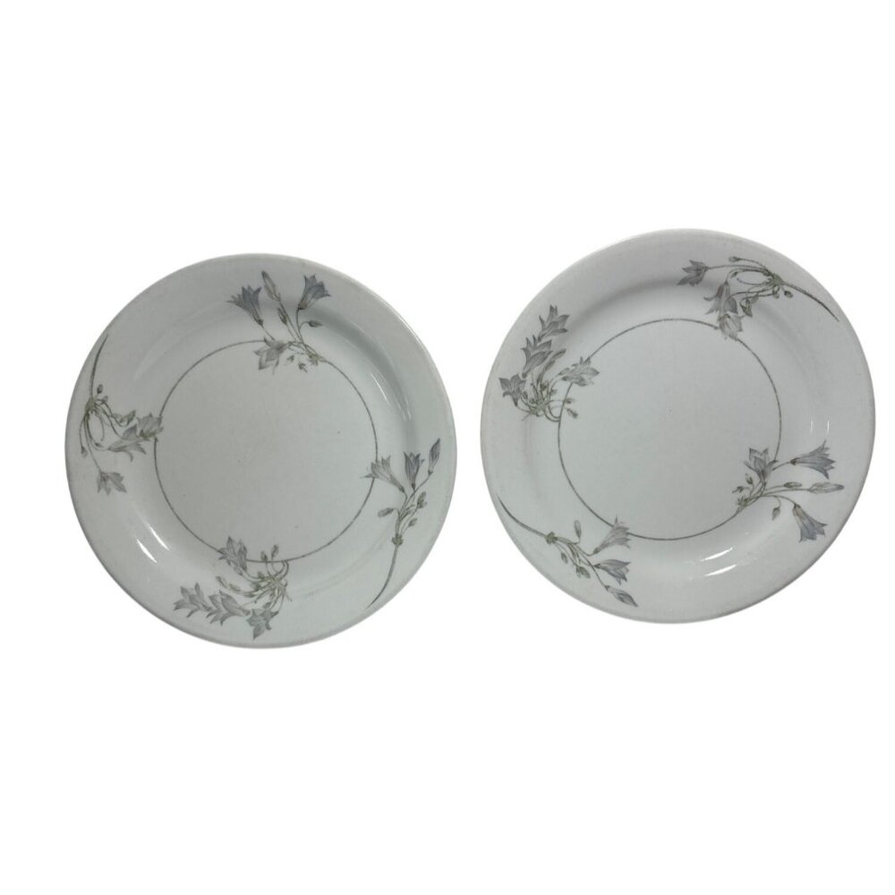 Corelle Blue Dusk Dessert Bread Plates Floral Bluebelle Flower 7" Set of 2
